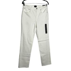 J.Crew Factory Essential Straight Jean in White All‎ Day Stretch Size 28 Tall